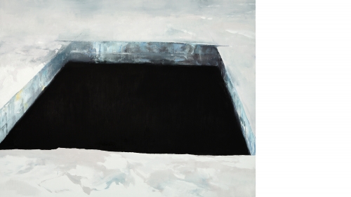 Eric Aho, Ice Cut (1932), 2010, oil on linen. Purchased through the Virginia and Preston T. Kelsey '58 Fund; 2015.24.1. Photo by Rachel Portesi.