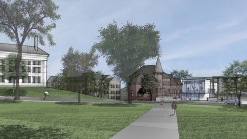 Artist rendering, Hood expansion from the green