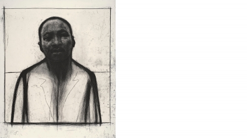 John Wilson, Martin Luther King, Jr., 2002, etching and aquatint with chine collé. Purchased through the Olivia H. Parker and John O. Parker '58 Acquisition Fund; PR.2002.17.2. © John Wilson