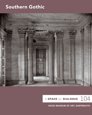 Brochure cover featuring a black and white photograph of an old and empty southern home.