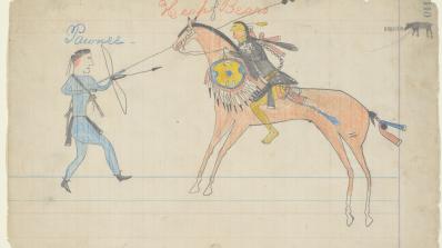 Native American Ledger Drawing