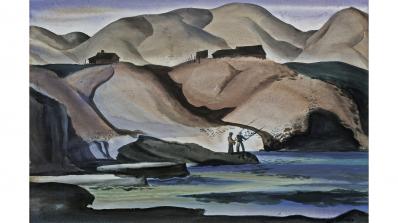 Rex Brandt, California Coast, 1936, transparent watercolor over graphite indications on wove paper. Gift of Philip H. Greene, in memory of his wife and co-collector, Marjorie B. Greene; 2007.6.1.