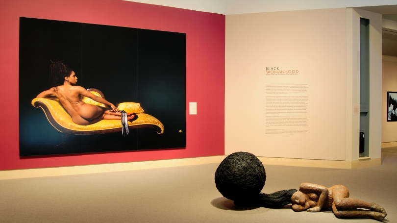 Black Womanhood: Images, Icons, and Ideologies of the African Body​ installed at the Hood Museum of Art. Photo by Jeffrey Nintzel.