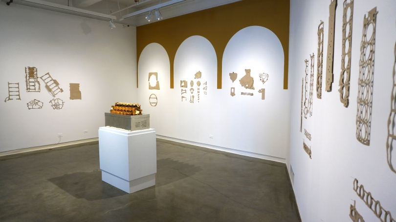 Eric van Hove: The Craft of Art, located in Jaffe-Friede Gallery, Hopkins Center. Photo by Alison Palizzolo.