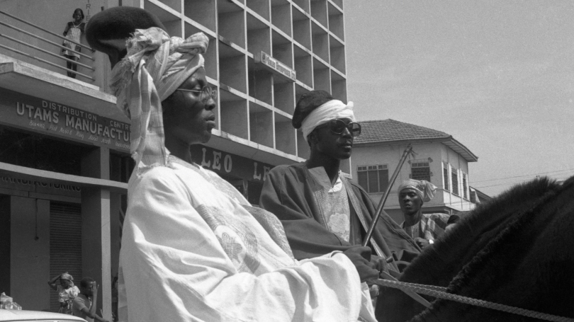 Gerald Annan-Forson, Celebrations after the last prayers of Ramadan in central Accra, 1980, 1980. Courtesy of the artist.   