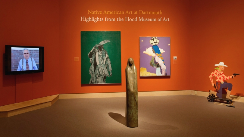 Native American Art at Dartmouth: Highlights from the Hood Museum of Art installed in the Hood Museum of Art's second-floor galleries. Photo by Jeffrey Nintzel.