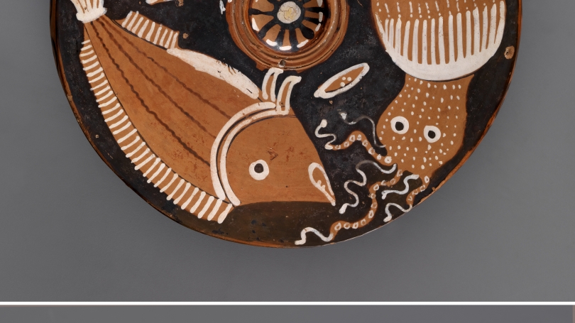 South Italian, red-figure fish plate