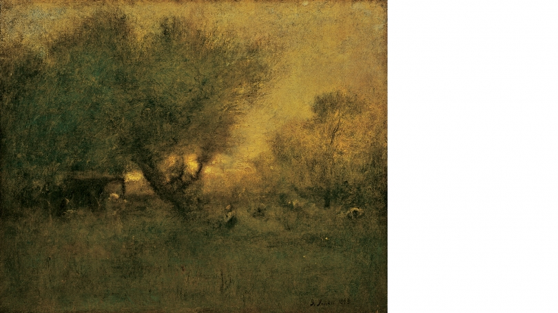 George Inness, In the Gloaming, 1893, oil on canvas. Gift of Clement S. Houghton; P.948.44.