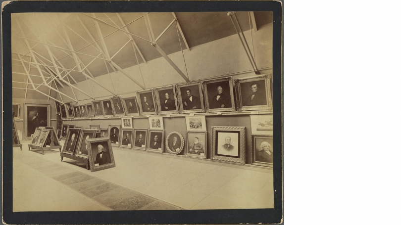 Dartmouth gallery of paintings in Wilson Hall, late nineteenth century