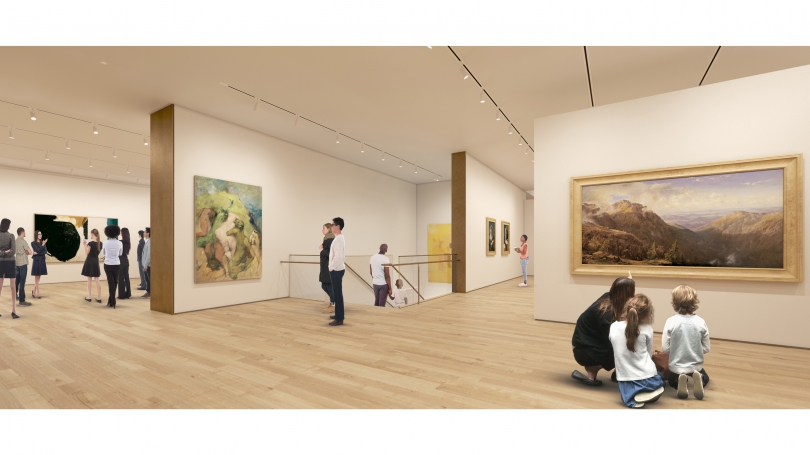 Rendering of the museum’s new gallery spaces