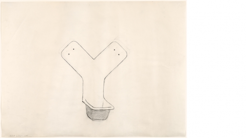 Robert Gober, Untitled, 1985, graphite on paper. Lent by Trevor Fairbrother and John T. Kirk. © Robert Gober, Courtesy Matthew Marks Gallery