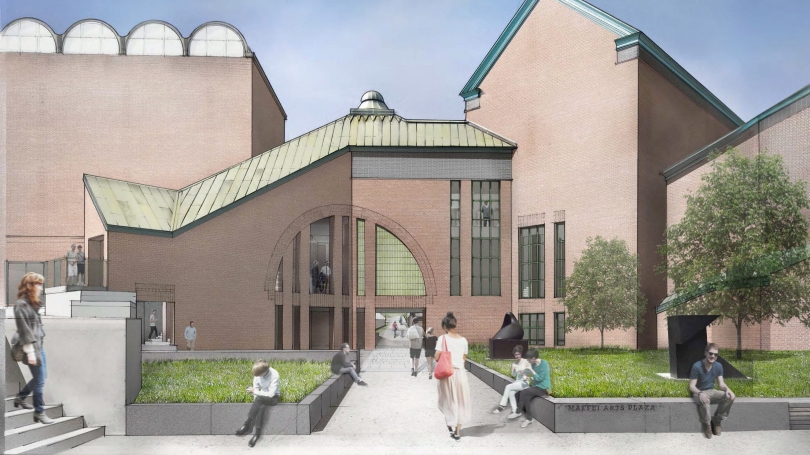 Artist rendering of the south façade of expanded Hood Museum