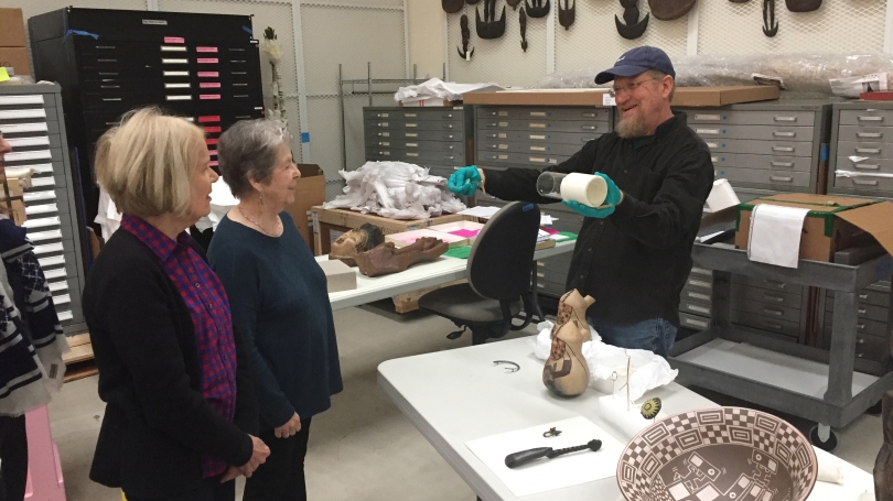 Lead preparator John Reynolds discusses the process of making mounts with Hood docents. 