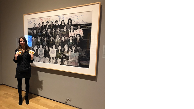 Kensington Cochran '20 in the exhibition School Photos and Their Afterlives