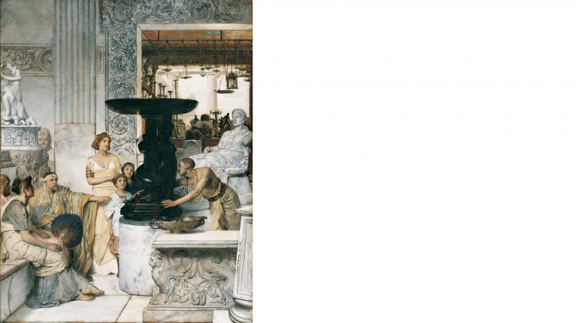 Sir Lawrence Alma-Tadema, The Sculpture Gallery, 1874, oil on canvas. Gift of Arthur M. Loew, Class of 1921A; P.961.125
