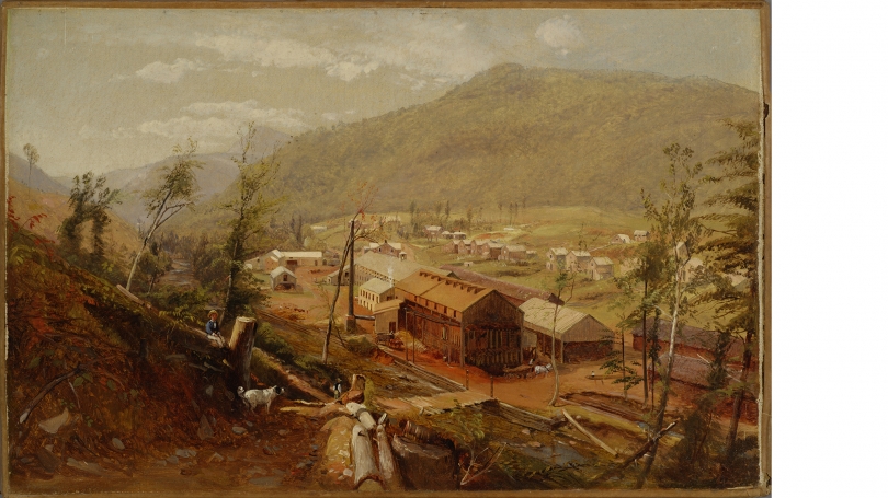 Attributed to William Hart, Tannery in the Catskills, early 1850s, oil on canvas. Purchased through gifts from the Class of 1955 in honor of their sixtieth reunion; 2015.25.