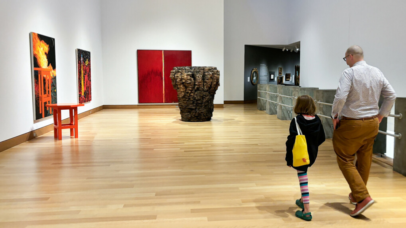 Child enjoying Gallery Go-Pack in Immersive Worlds: Real and Imagined. Photo by Anna Kaye Schulte 