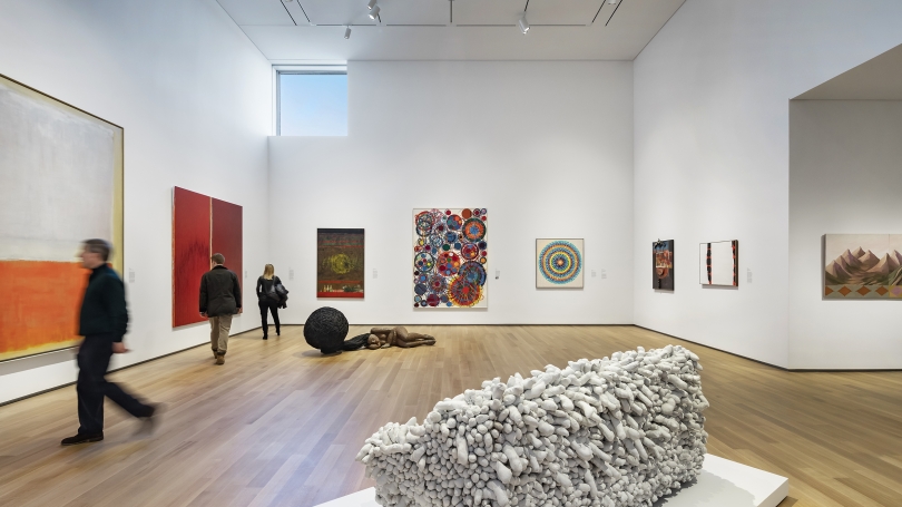 An installation of postwar collection highlights in the Hood’s new Northeast Gallery. Photograph © Michael Moran.