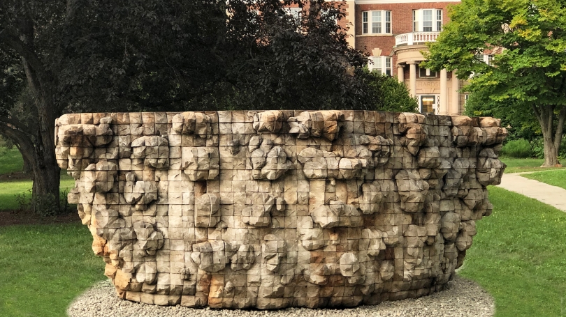 Ursula von Rydingsvard, Wide Babelki Bowl, 2007, cedar. Gift of Margarit and Jens Jacobs; 2019.90. Photo by Patrick Dunfey.