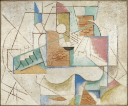 Pablo Picasso's Guitar on a Table (1912)