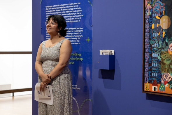 Beatriz Yanes Martinez presents her exhibition "[Un] Mapping: Decolonial Cartographies of Place" in July 2024.